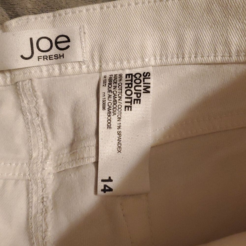 Joe's Jeans White Jean Shorts with Cuffed Hem - Picture 3 of 6